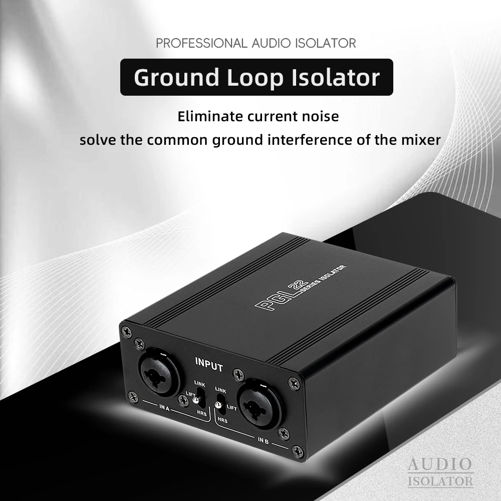 Pgl22 Dual Channel Audio Isolator With 6.35 Xlr Audio Input & Output