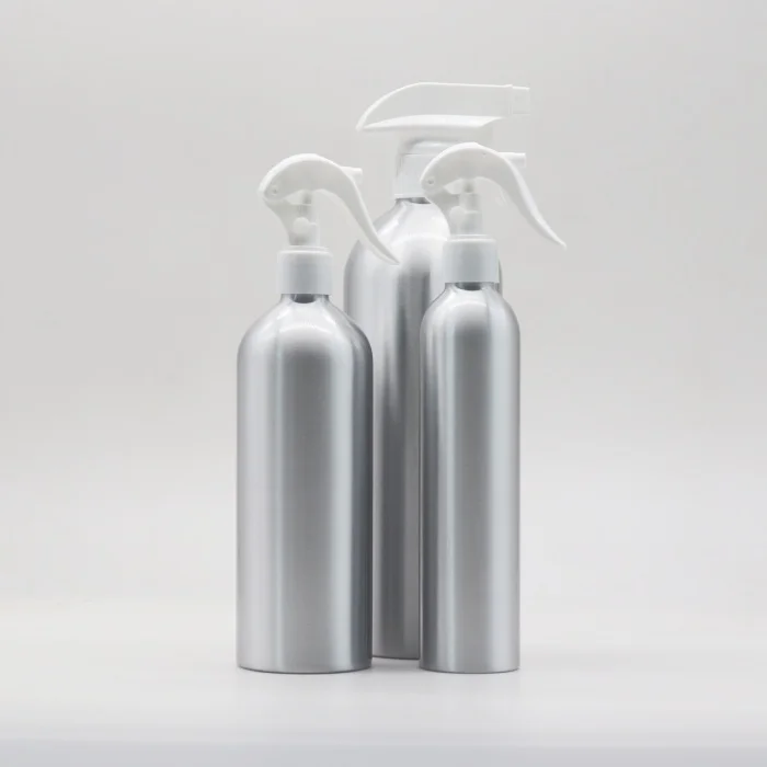 Custom Logo Silver Aluminum Bottles - Refillable & Eco-friendly