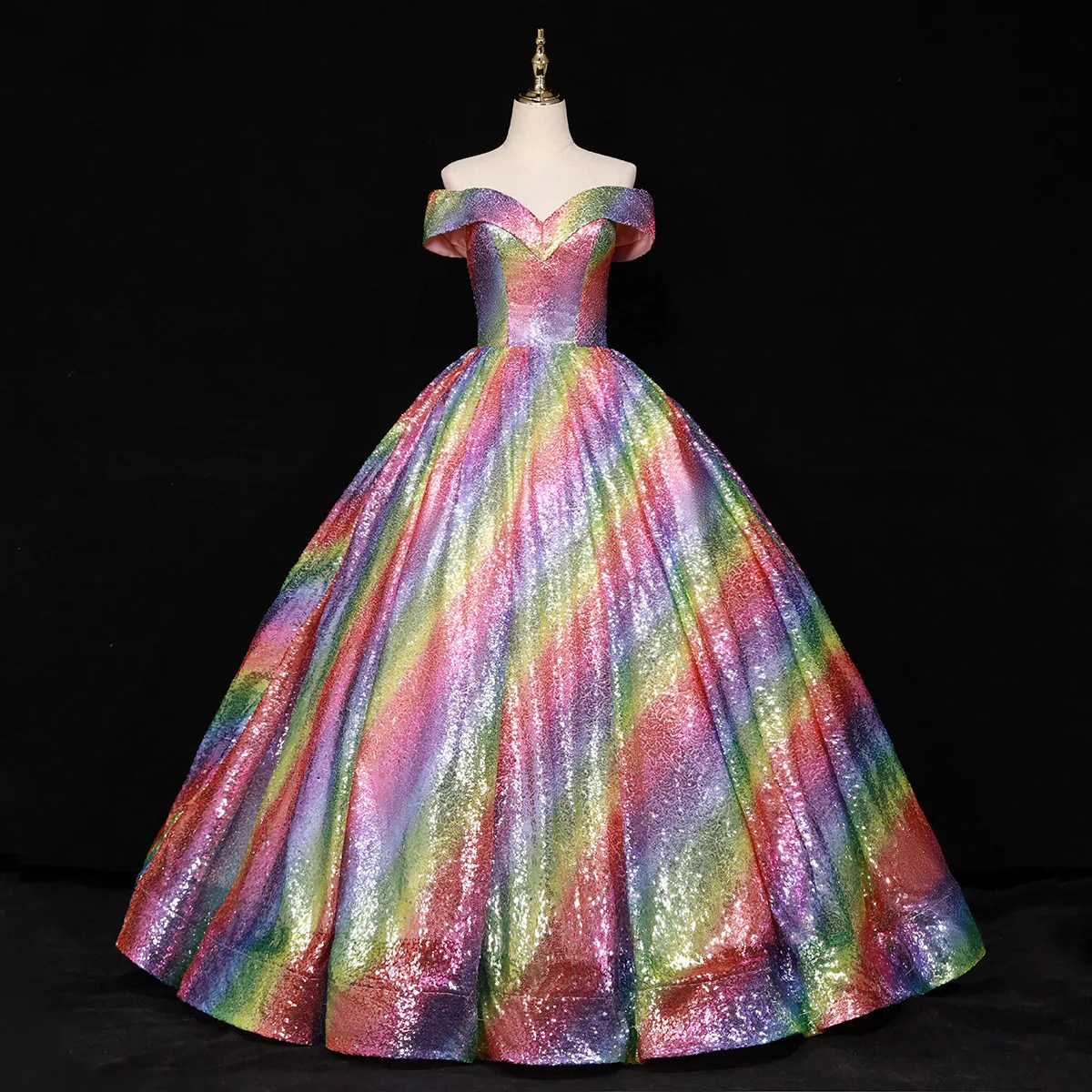 Rainbow Ball Gown Dress