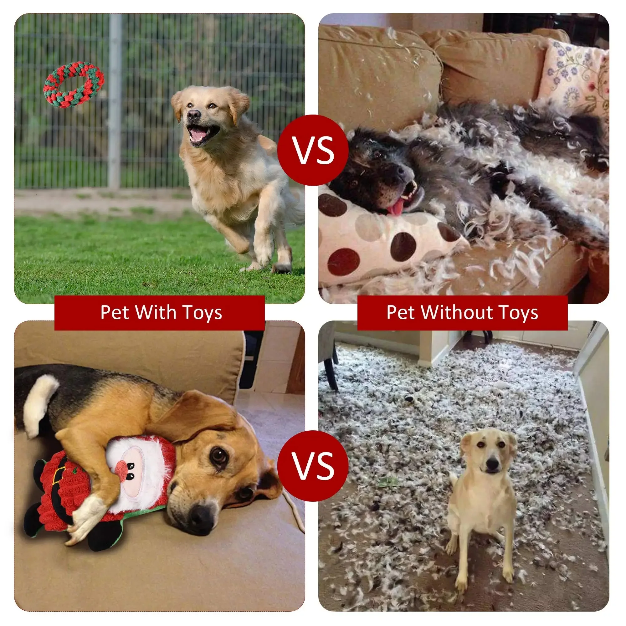 Wholesale7 Pack Pet Interactive Dogs Christmas Toys Set Pet Cat Dog