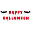 Bat red letter happy halloween