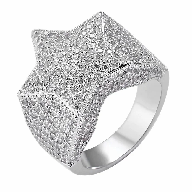 diamond star ring hip hop