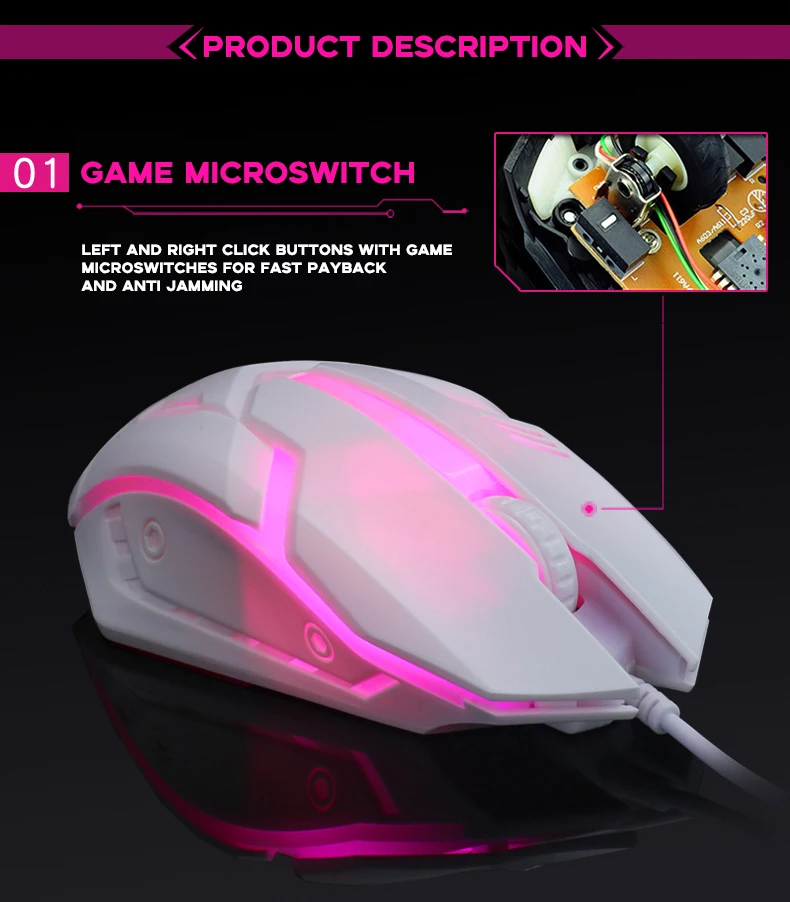1 Dollar Gaming Mouse Colorful Backlit Led Wired Optical Buy 1 Dollar