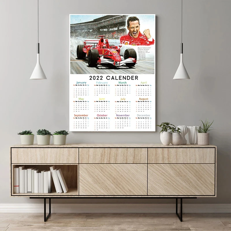 Free Sample Custom Printed Planner Acrylic Bamboo Large Calendar Wall Pocket Clock Calendar Calendar Printing