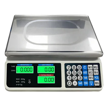 Factory Direct Digital 30kg/40kg Bench Scale High Accuracy 1g LED/LCD Display ABS Material OEM Customizable