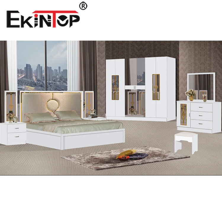 Ekintop White 5 Piece Bedroom Set White Elegant King Size Bedroom Sets