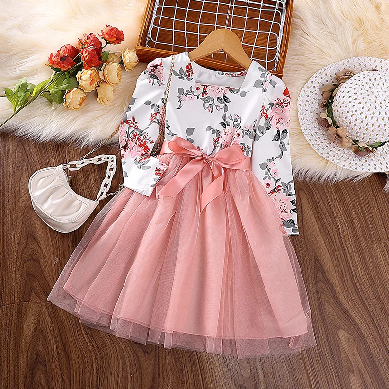 Mädchen Langarm Kleid Mit Langem Rock - Muslimisches Arabisches Design