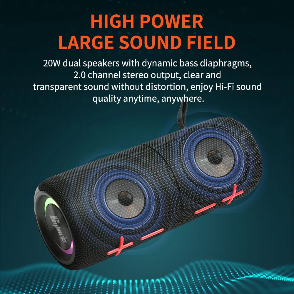 2 in 1 Portable Split Wireless Speaker - IPX6 Waterproof