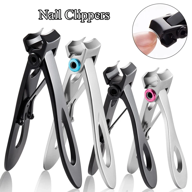K143  8 Pcs Set Nail Clipper Trimmer Black Stainless Steel Nail Cutter Files Ear Pick Nail Scissors Tools Manicure Pedicure Set
