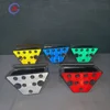 Yellow, blue, green, gray, red