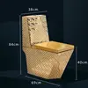 H-style diamond gold toilet-300mm hole spacing