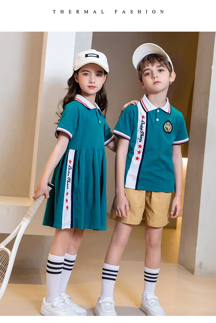 Children School Uniform Design Girl Dress Material Fabric Quality
