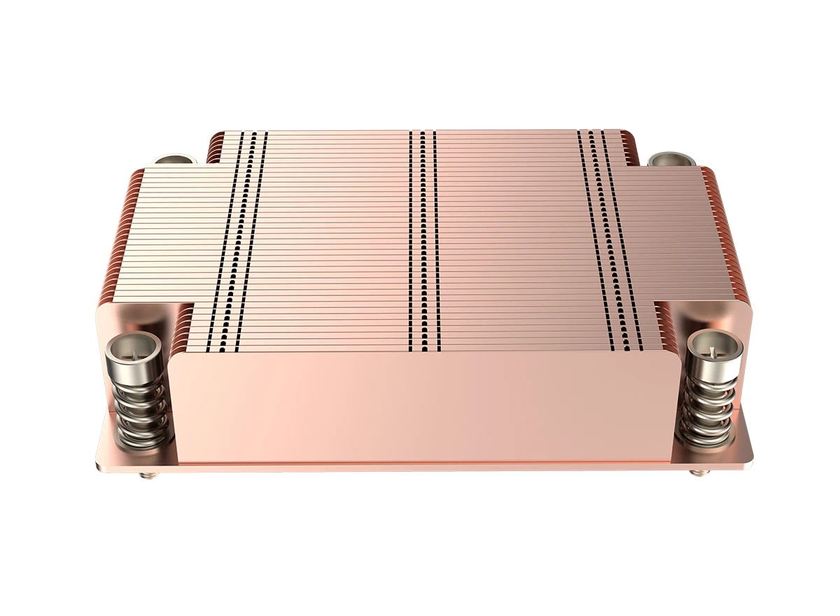Vapor Chamber Copper Cpu Heat Sink for AM5 7000 Series Slim 1U Server Processor VC Cooling Zipper Fin Fanless Passive Cpu Cooler