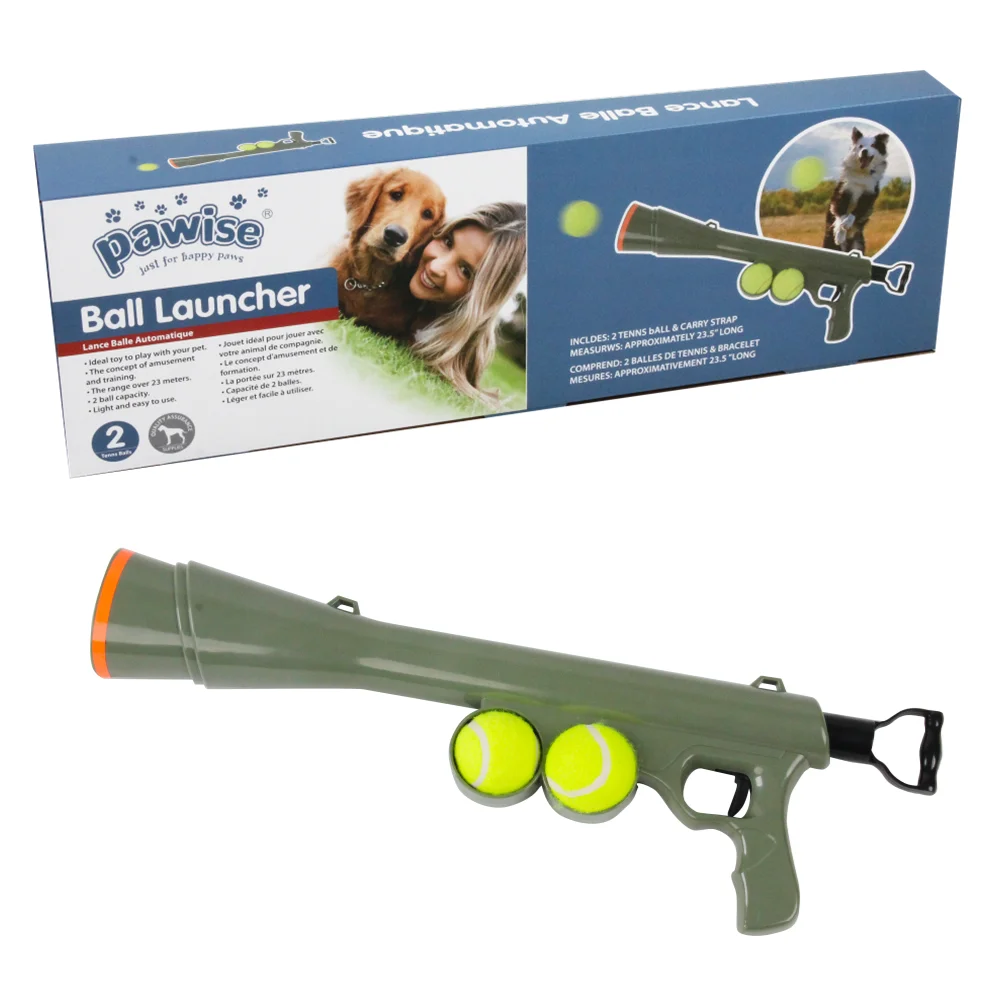 Pawise Interactive Dog Toys Ball Launcher Pet Thrower Gun Dog Tennis ...