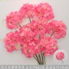 Paquete de 10 unidades de hortensias de caramelo color rojo rosado.