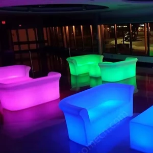 Modern Party Leisure Furniture Luminous Home Garden Waterproof Recliner Sofa Sets