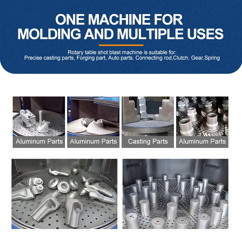 Small Rotary Table Shot Blasting Machine Turntable Alloy Wheel Blaster Manufacturer in China