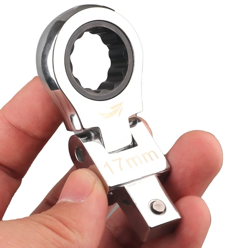 Портативный набор из 8 предметов, сменный Трещоточный ключ с поворотной головкой на 180 градусов, Трещоточный Шестеренчатый ключ