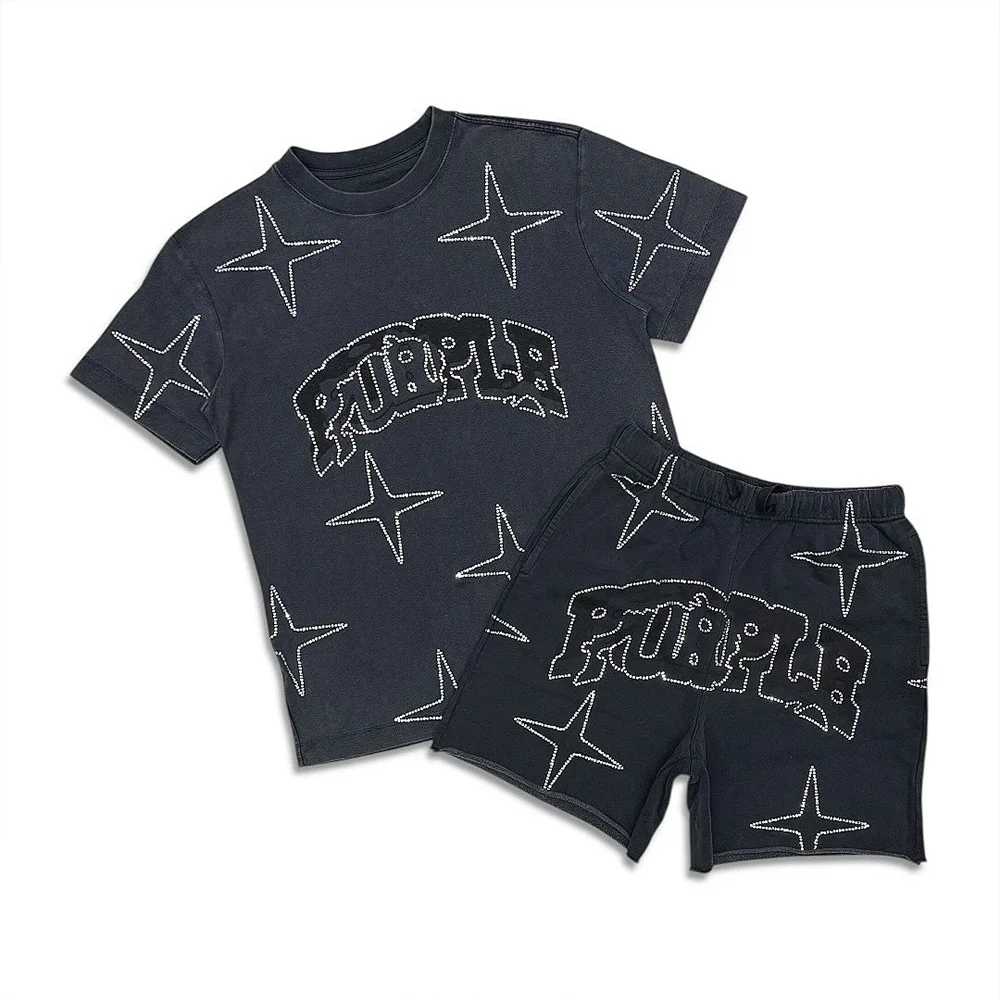 DCY Smiling Expression Men'S Top and Short Set,Short Sleeve for Men Short Set Wi