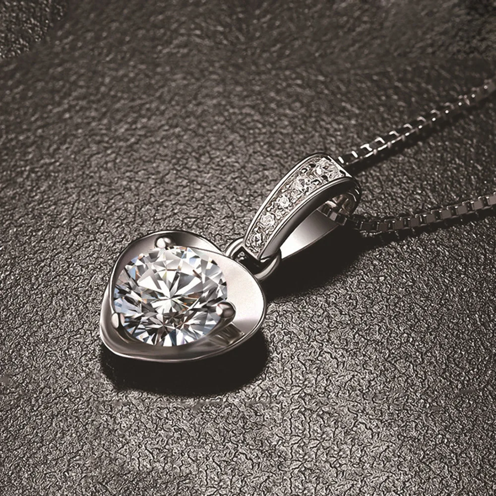 Heart Necklace Luxurious Pendant Necklace, 3 Layer Platinum Plated Free Shipping