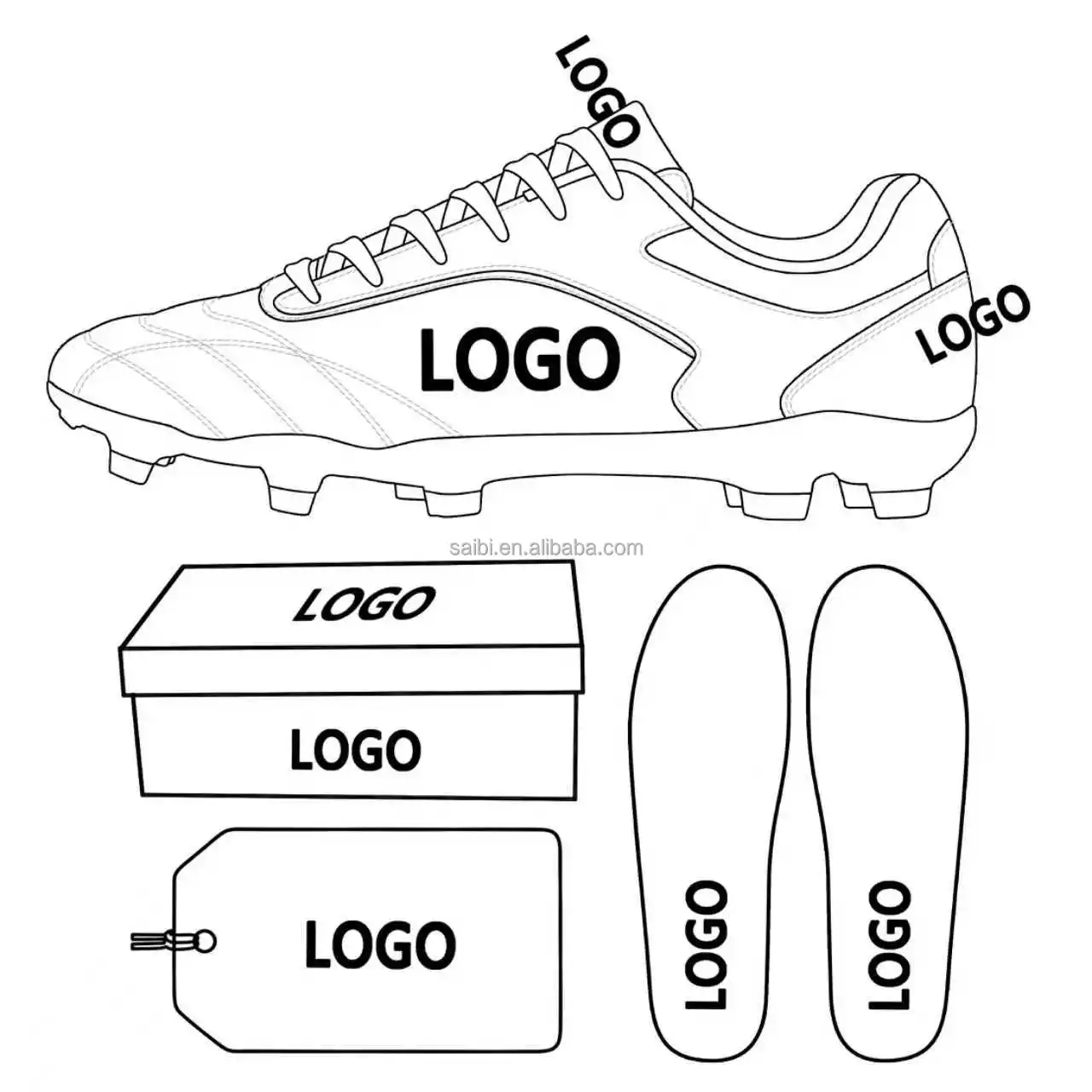 New High Quality Long Spike Soccer Shoes for Sports Training  Soccer Cleats High-End Cus aperçu 3