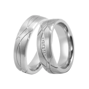 Tizti Jewelry Engraved Stainless Steel Titanium Promise Ring Set Men Women Couple Wedding Bands
