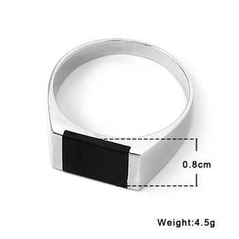 New Arrival Classic Men Ring Men's Ring Black Jewelry Sterling Silver 925