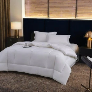 Queen Modern All-Season Soft Quilted Reversible Duvet Insert Comforter 100% Cotton Polyester Filling Eco-Friendly Anti-Allergy