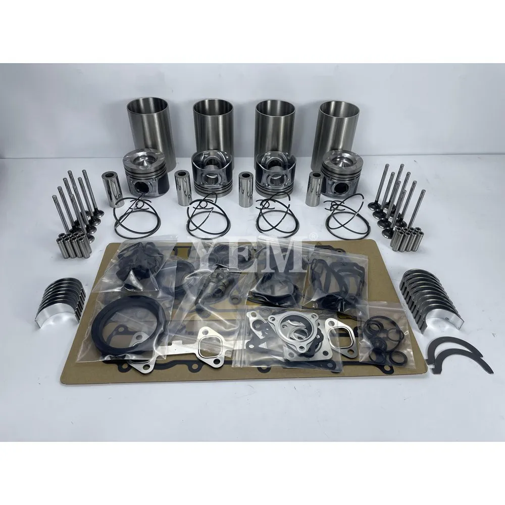 For Doosan D24 Cylinder Liner Kit and Gasket Kit With Engine Bearing Thrust Washer Valve Guide Engine Spare Part Engine Parts