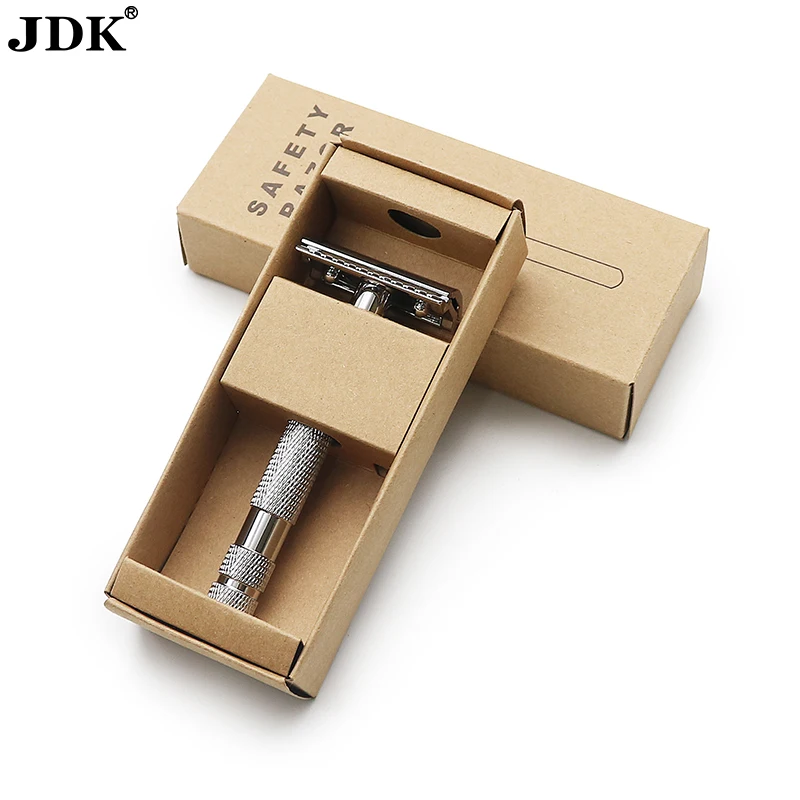 SHARPEND Stainless Steel Double Edge Safety Razor For Men – Heavy Duty, 10 Blades Included, Wet Shave