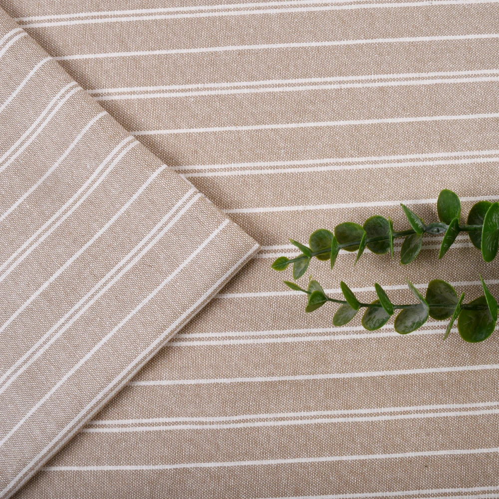 product custom design eco friendly soft medium weight striped linen cotton yarn dyed woven garment fabric-8