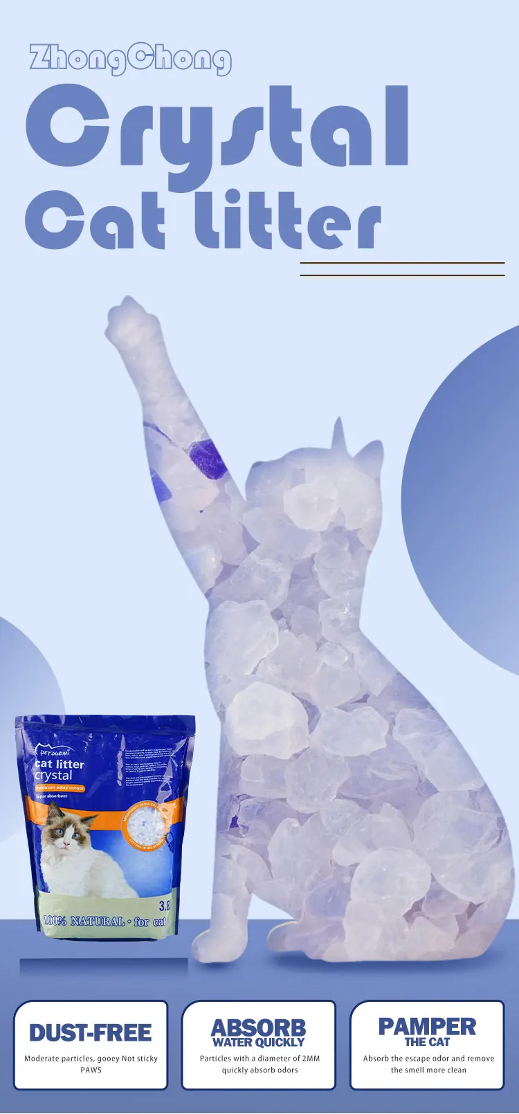 Moisture Proof Desiccant White Blue Orange Beads Strong Capacity