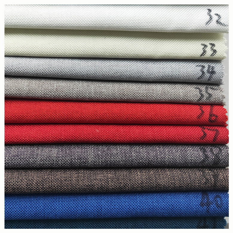 
 Custom cationic waterproof flexible polyester faux linen craft fabric for tent  