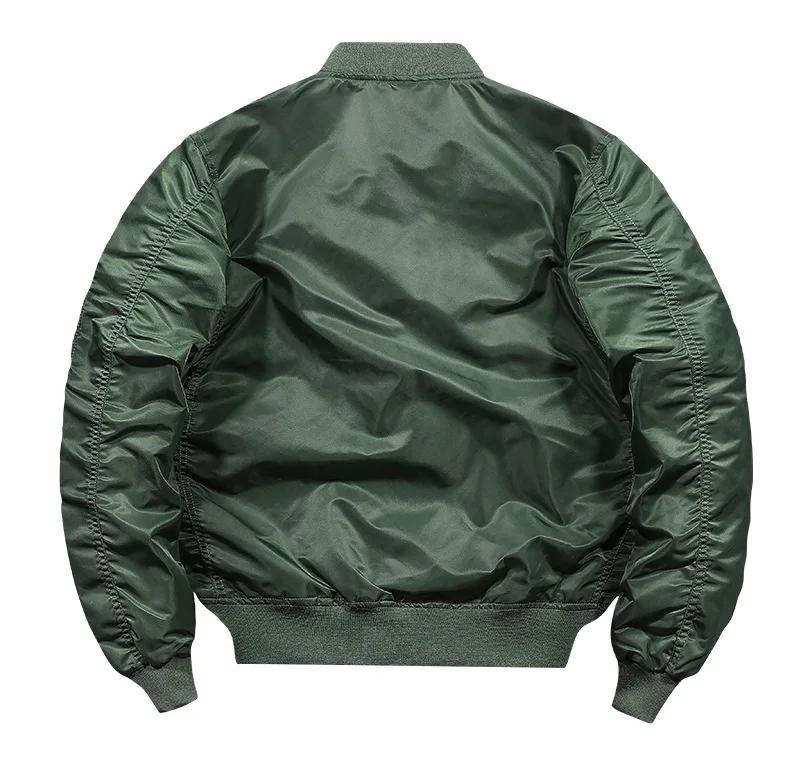 Wholesale High Quality Solid Color Winter Plus Size Men Flyer Bomber Jacket_voghion.com