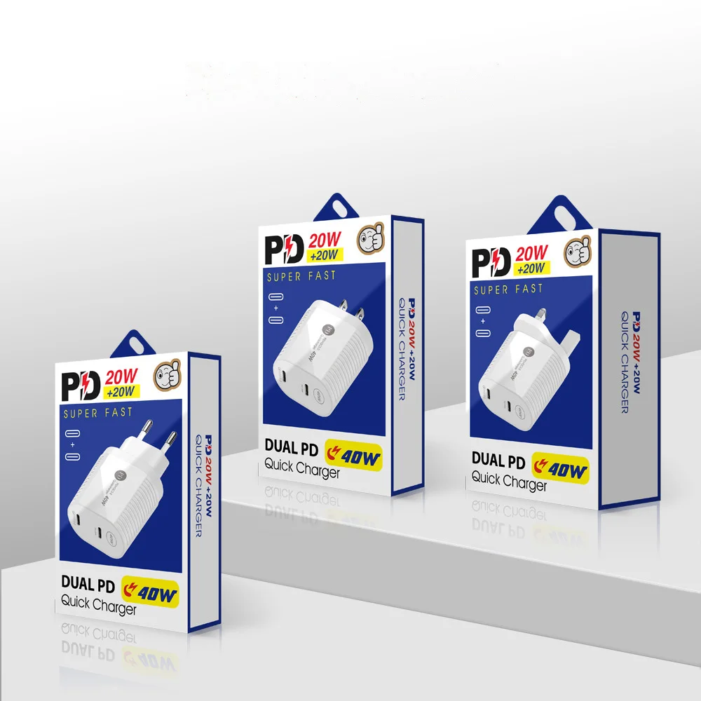 Pd40w Fast Quick Charging Multi-function Dual Port Usb-c Type C Travel ...