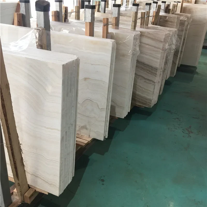 product white wood vein jade onyx marble slab for interior background wall design bar counter top white wooden onyx-5
