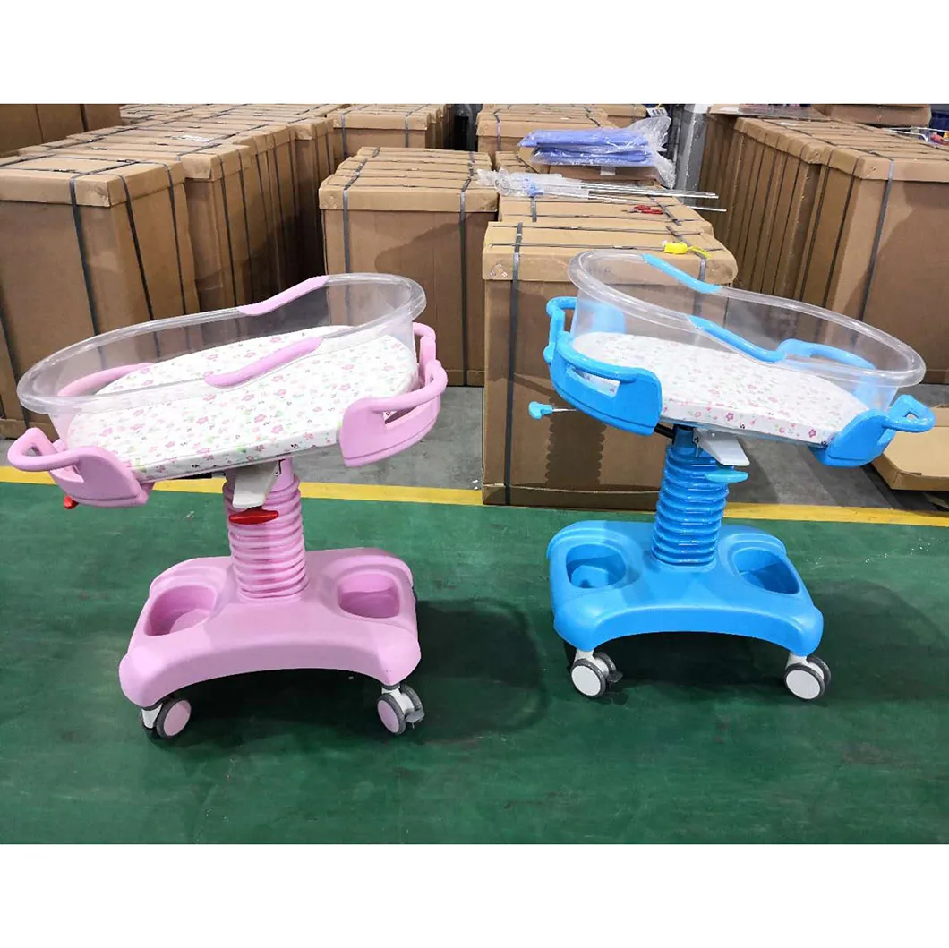 Professional Hospital Use Medical Appliances ABS Pediatric Infant Trolley Hospital Baby Crib details