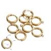 Pendientes de acero inoxidable, oro soldado en cruz (10 unidades)
