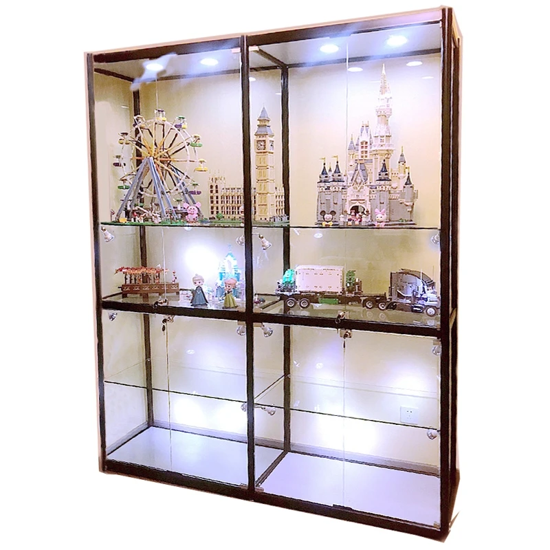 フルビジョンLEDライトアルミフレーム壁ディスプレイショーケース