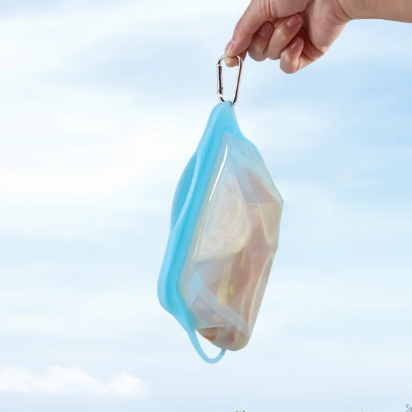 product silicone food storage bags new item silicone free food grade food storage bag set zipper silicone reusable bag-4