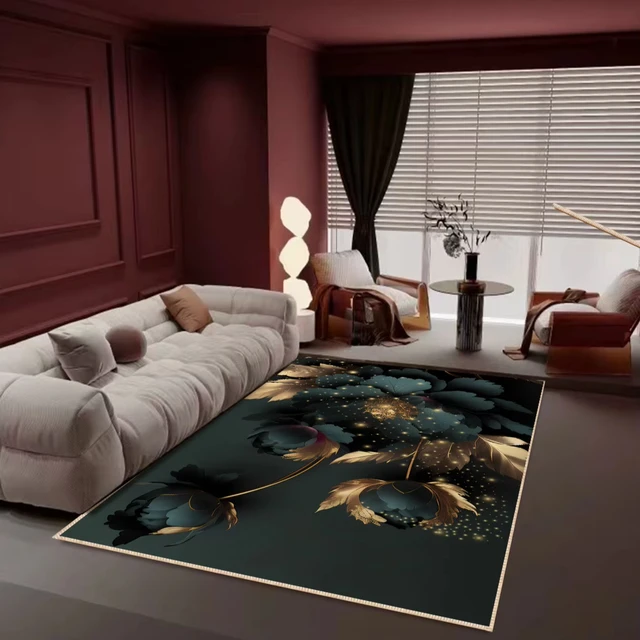 3D Print Indoor Non-Slip Rug Soft Durable Easy to Clean Rug for Living Room Bedroom Crystal Velvet Carpet