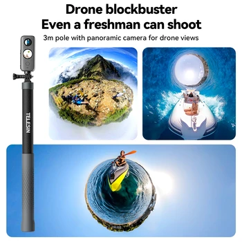 Telesin the Third Generation 3M Tube Carbon Fiber Selfie Stick  for gopro Action Camera Accessories detail image