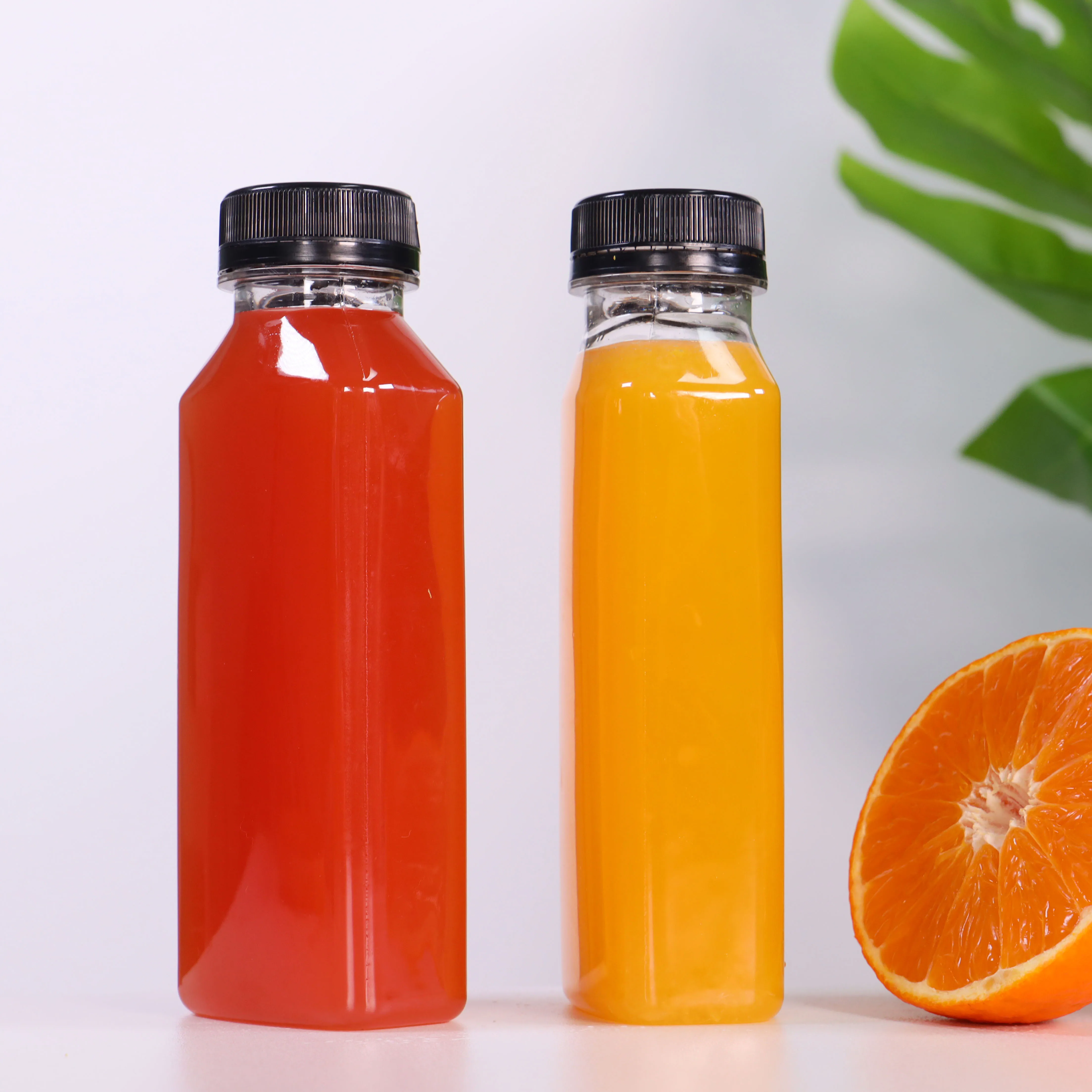8 Bouteilles à Shot 400ml Transparentes - Réutilisables Pour Jus, Lait, Smoothies - Avec Entonnoir Et Autocollants