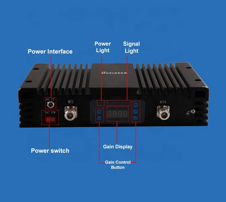 Lintratek 4G携帯信号ブースター 30-35dbm 出力 200~8000㎡カバー
