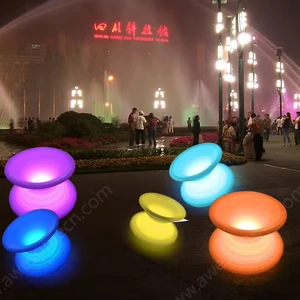 Large RGB LED Garden Furniture Modern Durable Gyroscope Chair with Color-Changing Light for Bedroom or Park Use