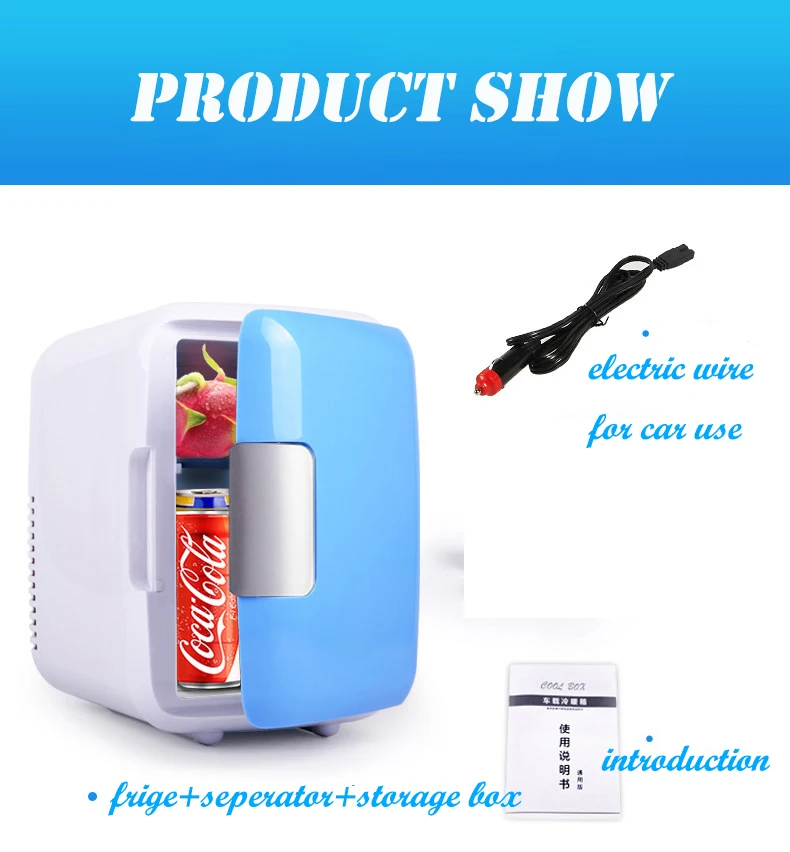 Портативный нагревательный охлаждающий 4L Мини Автомобильный холодильник для автомобиля