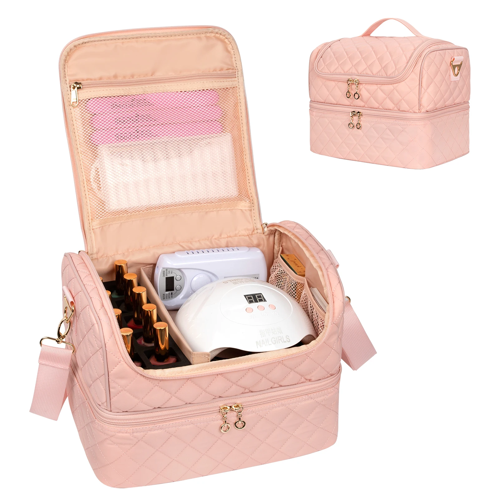 Relavel Nail Polish Organizer Case Holds 45 Nail Polish Bottles Nail