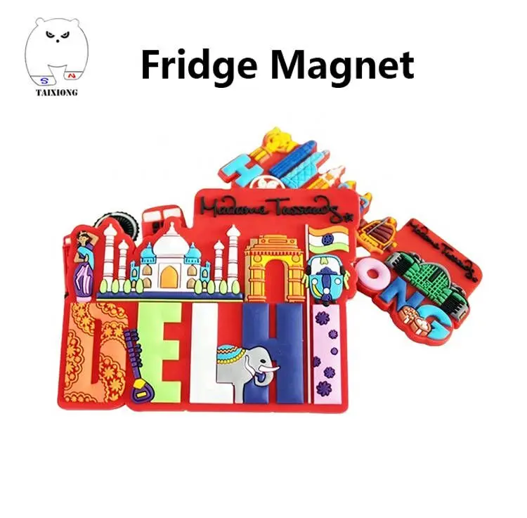 Customised Tinplate Refrigerator Tourism Souvenirs Soft Pvc