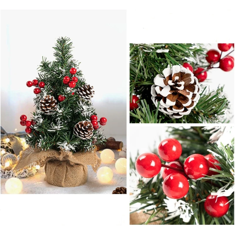 The Best Popular Led Warm Light Table Decoration Small Christmas Tree Custom 40cm Mini Tabletop Christmas Tree details