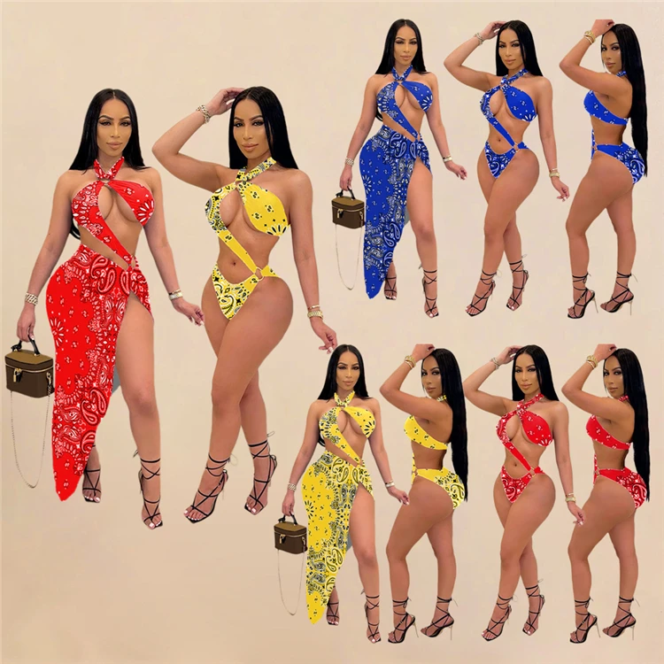 MOEN Colorful Best Design New Fashion 2021 Geometric Figure Summer Swimwear Women Sexy Bikini Two Piece Swimsuit